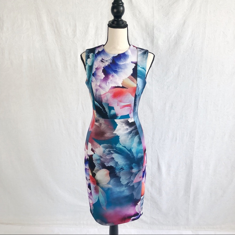 Calvin Klein Multicolor Floral Dress